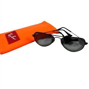 Ray Ban Jr Sunglasses Classic Aviator Black Pilot Wire Frames R6 9506 52-14-125